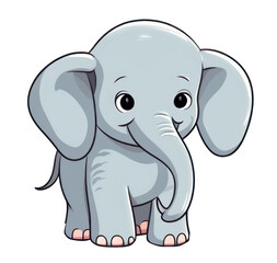 Obraz premium PNG Elephant animal mammal portrait.