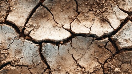 Closeup cracked earth texture