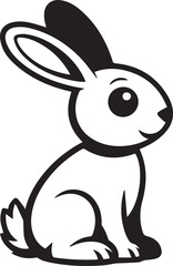 monochrome bunny sketch adorable rabbit illustration animal art for nursery decor web icons and vector graphics