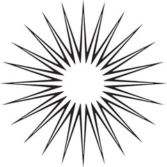 Fototapeta premium bright starburst vector icon with geometric sun rays retro inspired radial burst logo for print web and promotional use