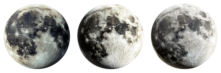 Three round moons in the sky