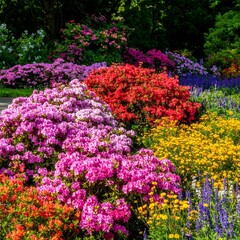 Obraz premium Vibrant flower garden display