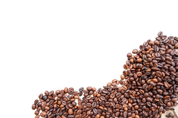 coffee beans isolated on white