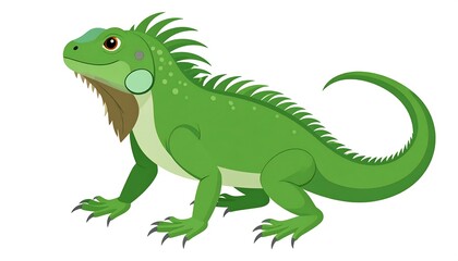 Fototapeta premium Green iguana illustration (2)