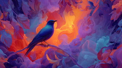 A vivid image mixing surreal metaphors with playful cartoon style to evoke feelings, suited for psychological therapy and ads.