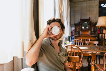 Coffee at a cozy Hokkaido cafe in summer