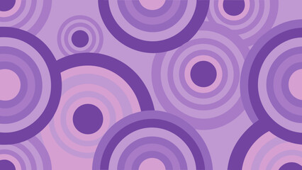 Abstract Concentric Circles and Arcs in Shades of Purple pattern
