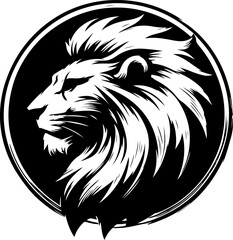 sketch vector illustration image design icon logo symbol male lion head king of the jungle abstract modern classic 