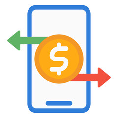 mobile banking transfer icon