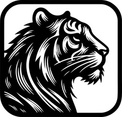 sketch vector illustration image design icon logo symbol tiger head abstract modern classic king of the jungle