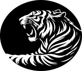 sketch vector illustration image design icon logo symbol tiger head abstract modern classic king of the jungle