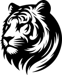 sketch vector illustration image design icon logo symbol tiger head abstract modern classic king of the jungle