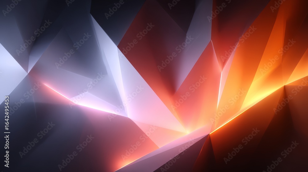 Poster a mesmerizing visual display of brilliant orange and pure white light beams streaking across a deep 