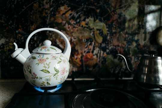 Charming Kettle Warms Cozy Kitchen