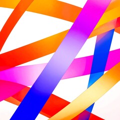 Abstract vibrant ribbon design