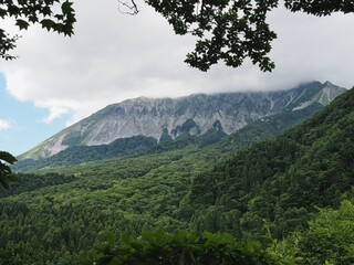 2025年夏の鍵掛峠から見る大山南壁