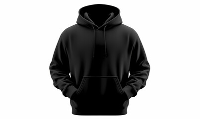 Blank Black Male Hoodie Mockup: A Customizable Design Template for Apparel