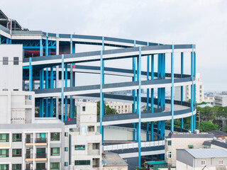Industrial Warehouse with Spiral Vehicle Ramp