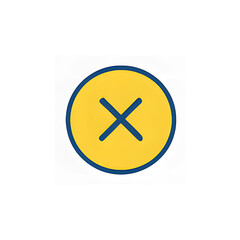 Fototapeta premium Close or Cancel Icon - User Interface and Interaction Icons Set