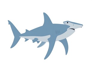 Obraz premium A stylized illustration of a hammerhead shark