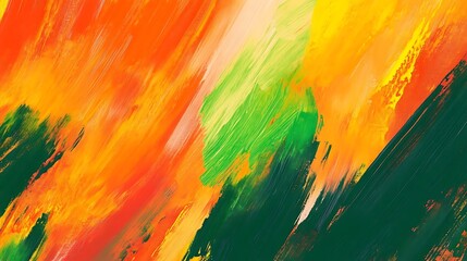 Abstract colorful paint strokes.