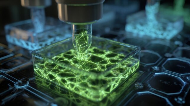 A closeup of the extraction process showcasing a laboratory setup where bioactive compounds are being isolated from harvested algae to create sustainable aviation fuel SAF precursors.