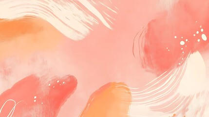 Fototapeta premium Abstract Peach Watercolor Background. (1)