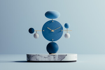Modern minimalist clock design showcasing artistic time concept