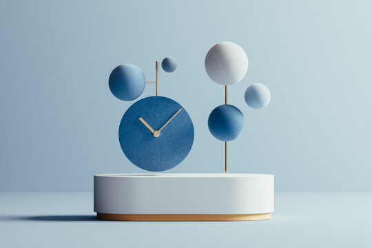 Artistic minimalist clock design in modern style
