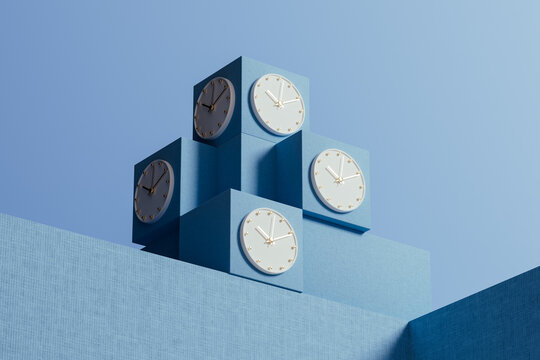 Minimalist clock design displaying time creatively