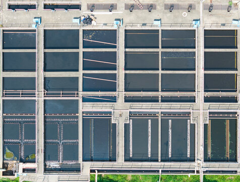 Water Purification Plant Aerial View