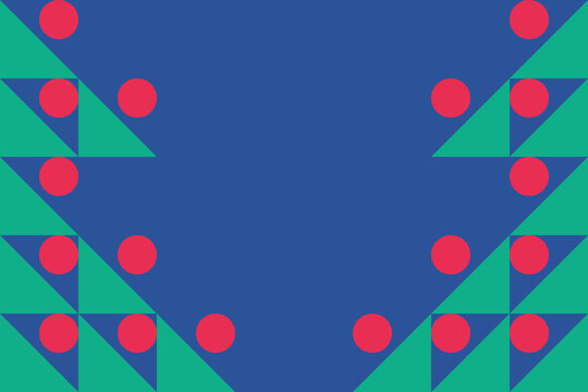 Geometric pattern in shape of two Christmas trees