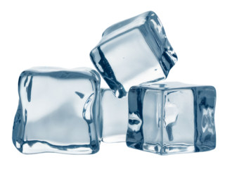 Ice cubes transparent refreshing cold drink background crystal clear frozen water block png isolated on transparent background
