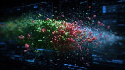 A dynamic screen interface showcasing AI analysis results with realtime feedback on recycled fibre board characteristics like color uniformity and structural soundness.
