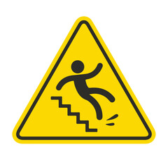Slippery stairs warning sign