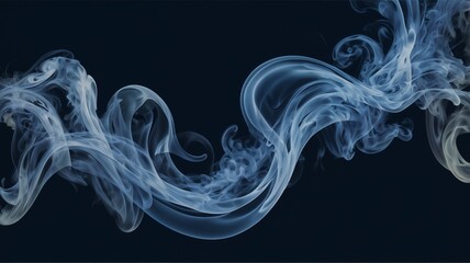 Naklejka premium Title and tags for a swirling Smoke Effect Blue Aesthetic Art