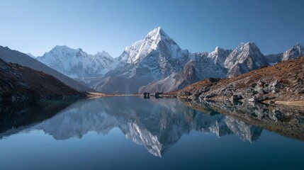 Mountain lake reflection scenic view
