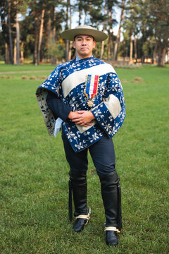 Chilean Huaso Champion in Traditional Attire
