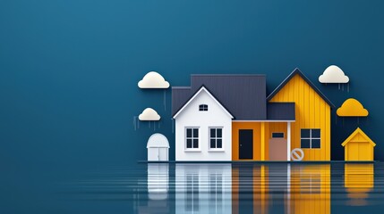 A how-to article with illustrations on preparing your home exterior for extreme weather, focusing on gutters and roofing.