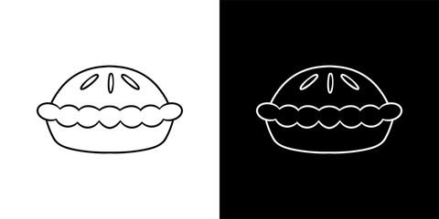 pie cake dessert icon vector