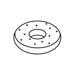 Outline  Donut Cartoon Illustration