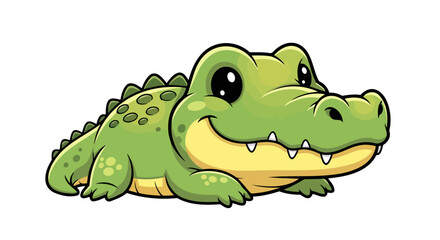 adorable baby crocodile illustration perfect for kids books and fun designs