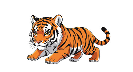 adorable baby tiger cub perfect for childrens books and cute designs