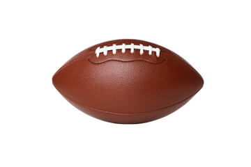 Brown football for Labor Day fun, isolated on white, PNG
