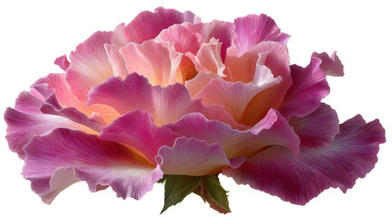 Vibrant pink flower with delicate petals showcasing natural beauty. isolated on transparent background cutout