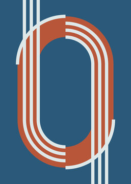 Poster design with abstract running track
