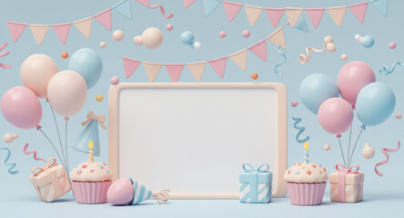 birthday card with cupcake