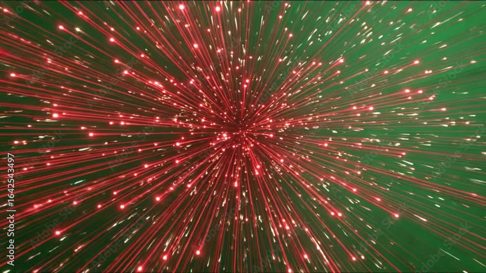 Poster fiery lines abstract: dynamic streaks of radiant red lights burst forth from the core against a vibr