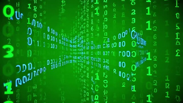 Dynamic green matrix code streams for technology projects or abstract concepts