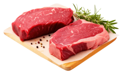 PNG Raw steak beef meat food.